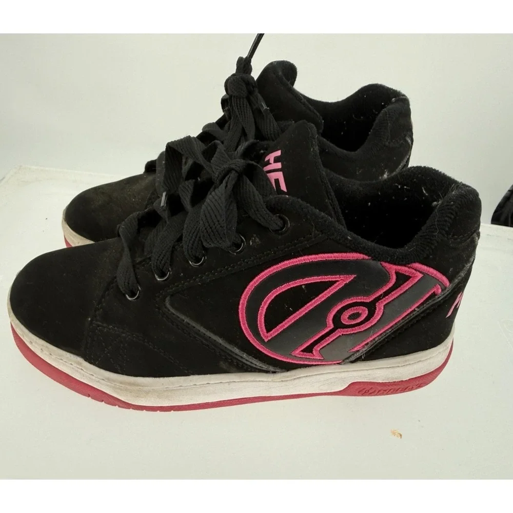 Heelys Black Pink Roller Skate Shoes Youth 3 Y2K‎ Skater Emo Scene